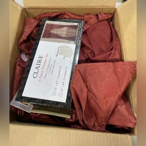 Achim Claire 6-piece Window Curtain Set 55x63 - Picture 4 of 4